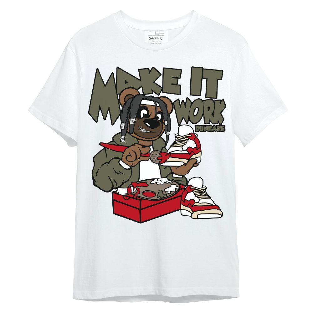 Shirt To Match Low OG Medium Olive 1s - Pull It Off Bear Unisex Shirt