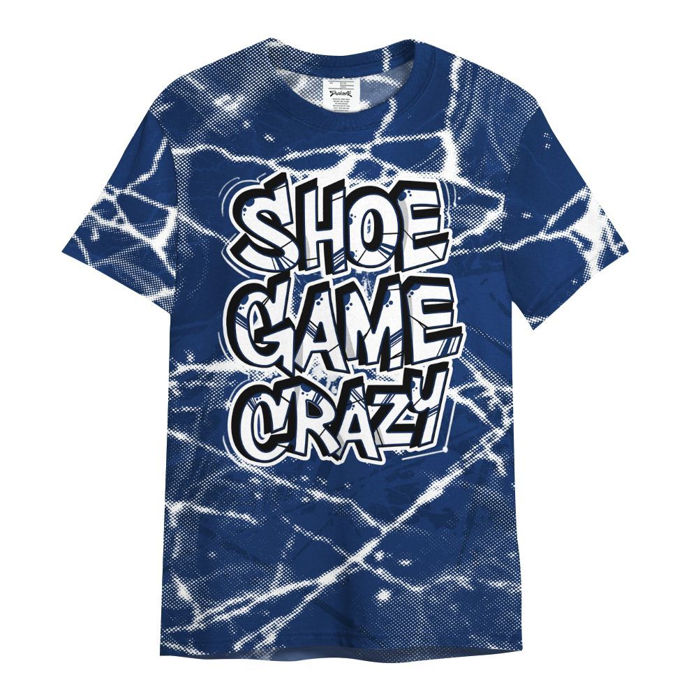 Shirt To Match High OG Deep Royal Blue 1s - Shoe Game Crazy Graphic All Over Print