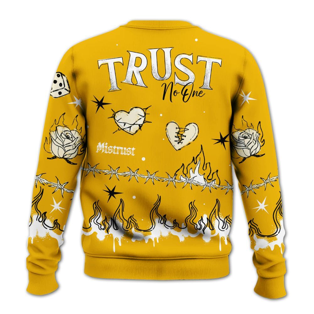 Sweatshirt To Match Del Sol 13s - Trust No One Snake-Bite Doodle Crayon All Over Print