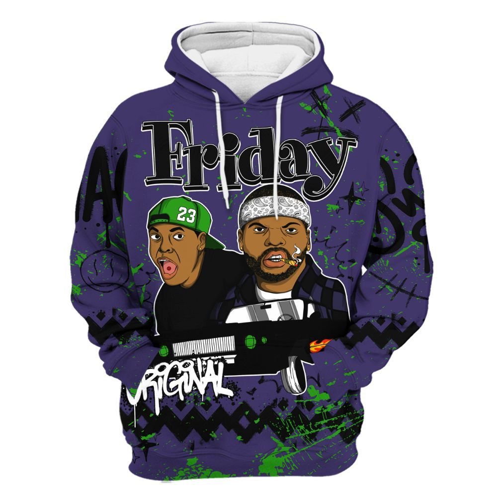 Hoodie To Match Retro Court Purple 13s - Friday Sneaker Crayon All Over Print