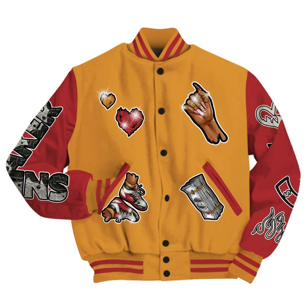 Varsity Jacket To Match Air Max Plus Sunset Swarovski - Sneakerz Girlz All Over Print