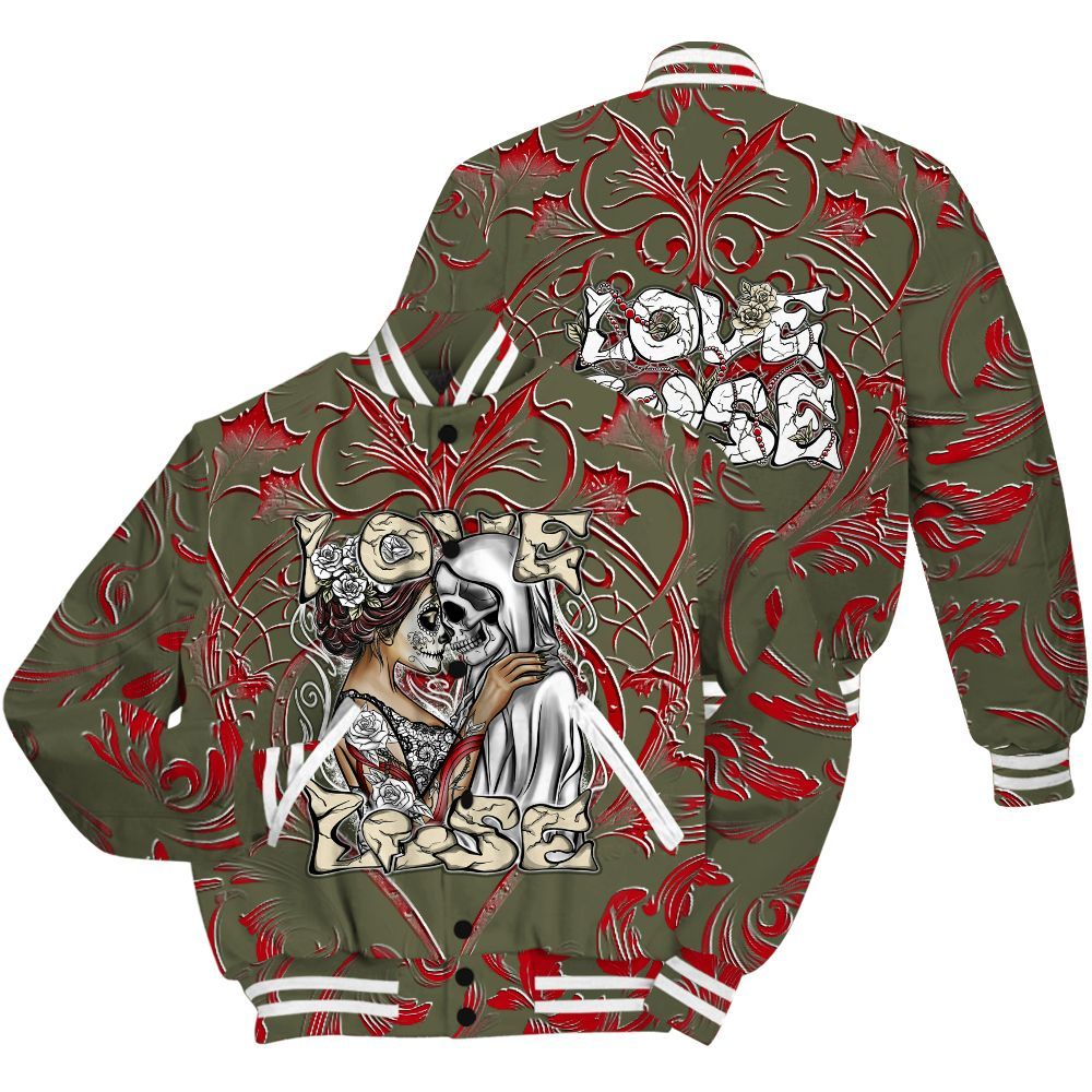 Varsity Jacket To Match Travis Scott Low OG Medium Olive 1s Shirt - Loves Lose Gothic All Over Print