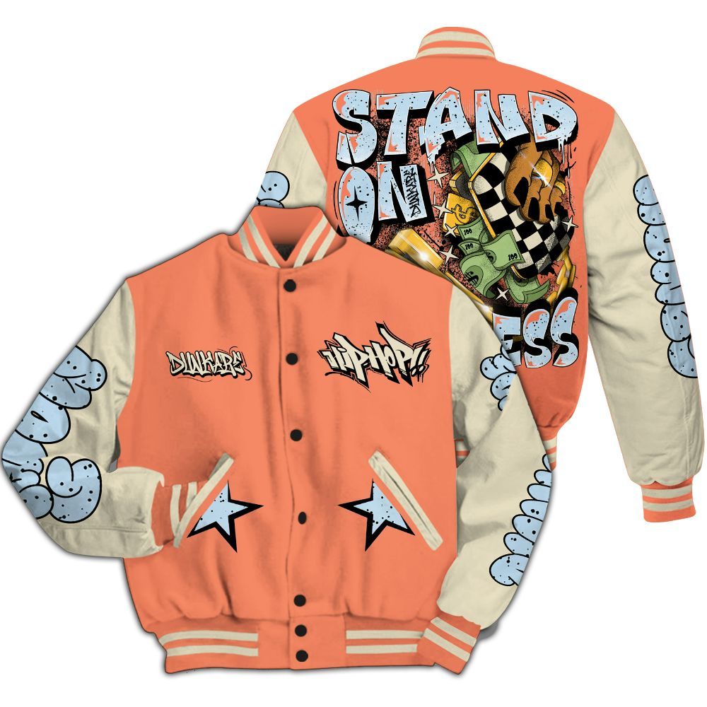 Varsity Jacket To Match DJ Khaled Crimson Bliss 5s - Stand Business Graffiti Streetwear All Over Print