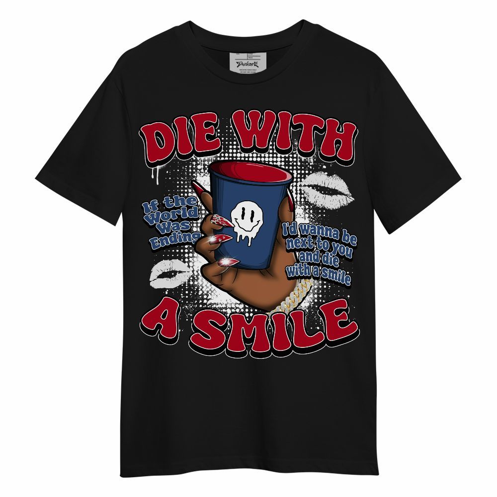 Shirt To Match Air Griffey Max Black Red Navy Blue 1s - Die With A Smile Graphic Unisex Shirt