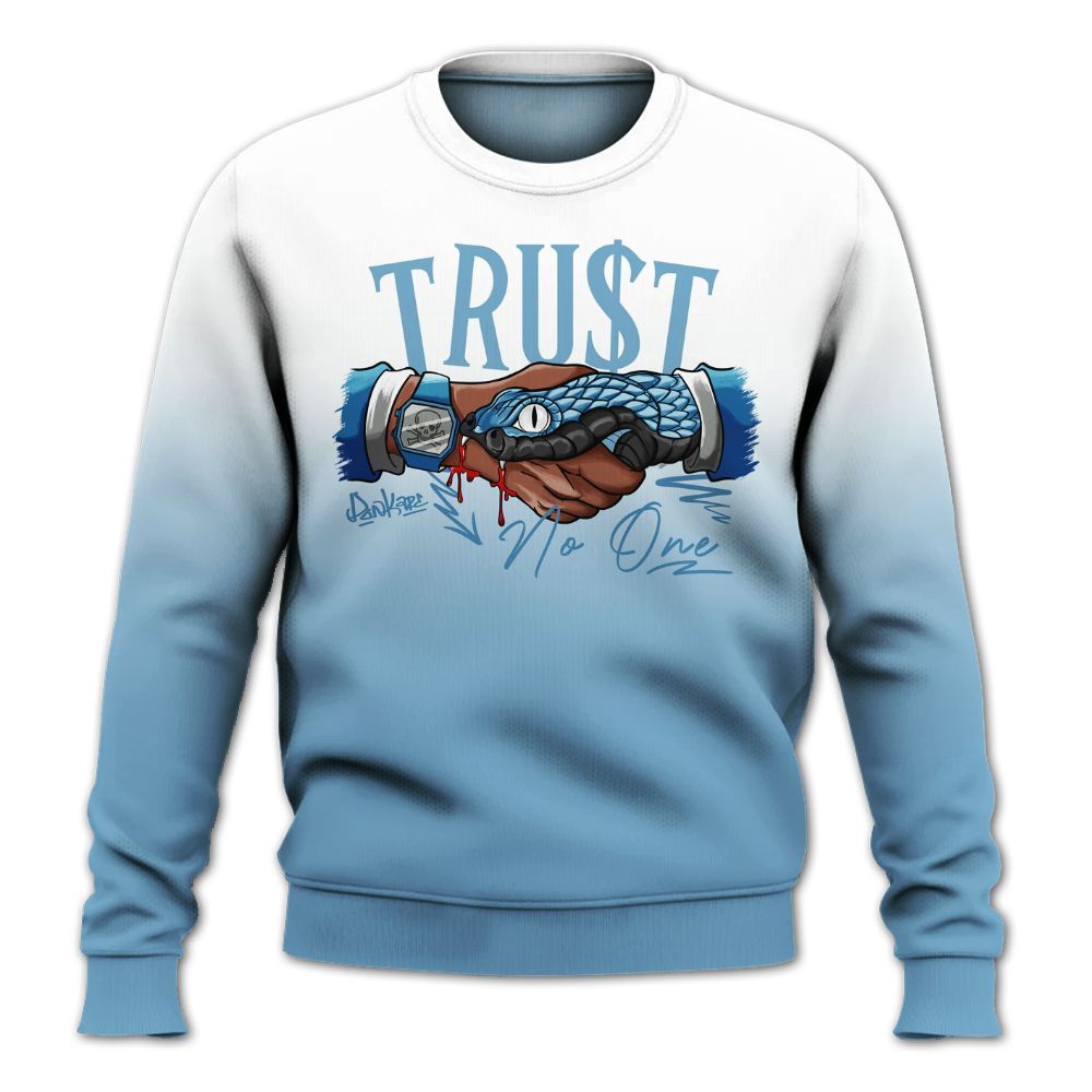 Sweatshirt To Match High OG UNC Reimagined 1s - Snake Trust No One Drip All Over Print