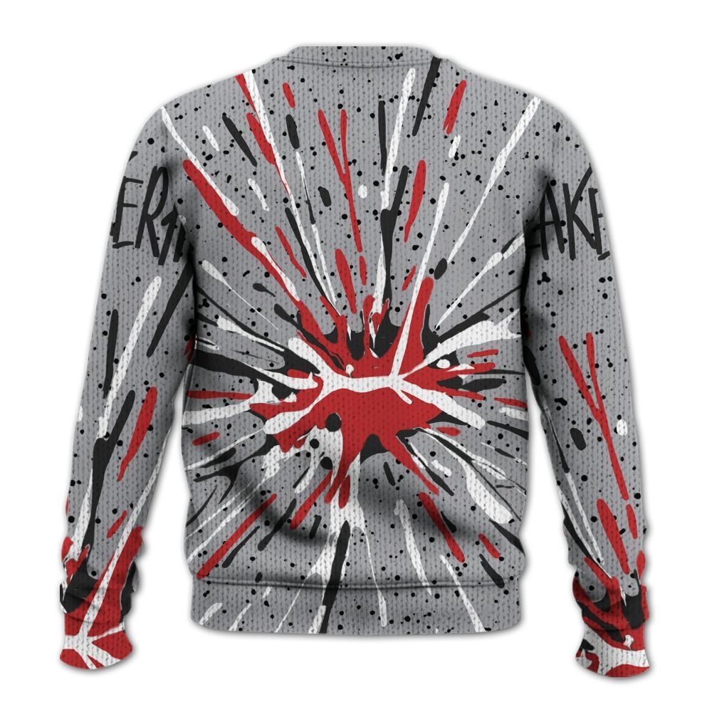 Sweater To Match White Cement 4s - Sneaker Sickness Splash Graphic