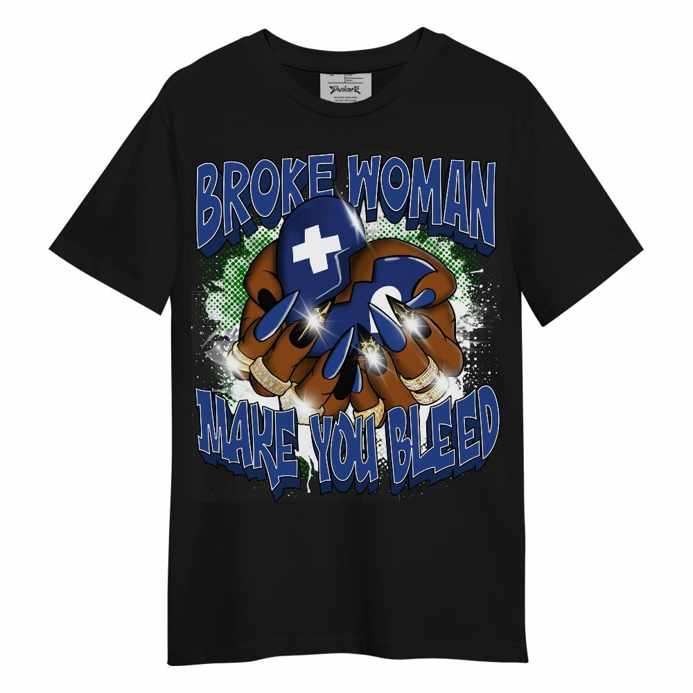 Shirt To Match Retro Hyper Royal 13s - Broke Woman Heart Retro Unisex Shirt