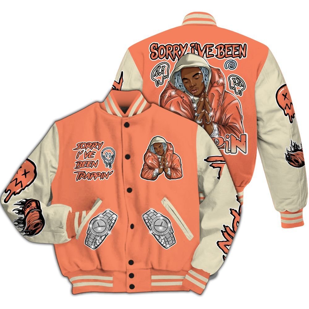 Varsity Jacket To Match DJ Khaled Crimson Bliss 5s - Trappin' Unique All Over Print