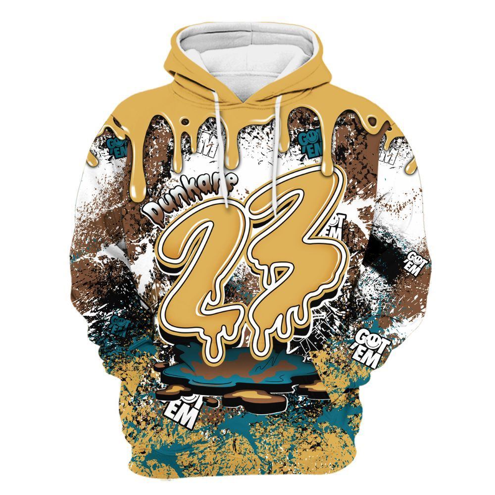 Hoodie To Match Retro Cacao Wow 4s - Dripping 23 Drip All Over Print
