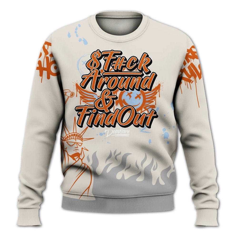 Sweatshirt To Match SE Craft 5s - Graphic Fck Around Find Out All Over Print