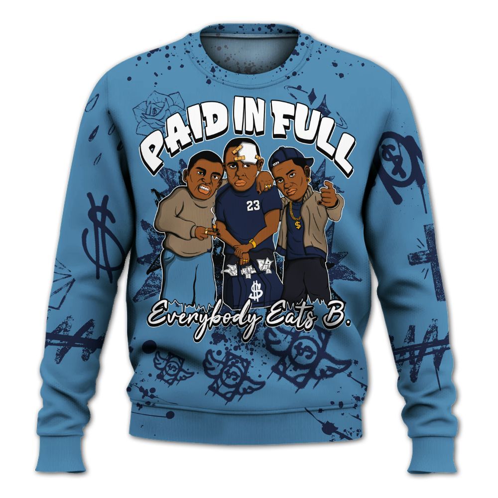 Sweatshirt To Match Air Force 1 Stash - Everybody Paid In Full Crayon All Over Print