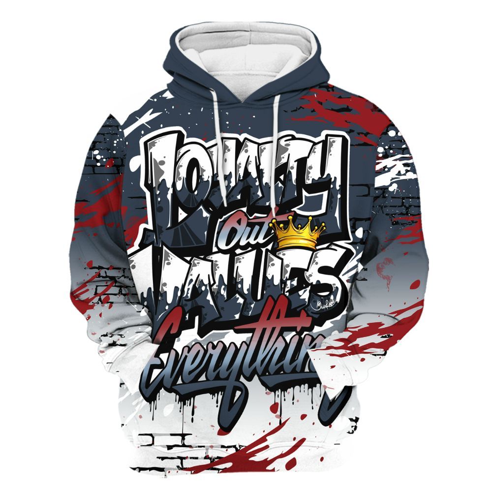 Hoodie To Match Retro Olympic 6s - Values Of Loyalty Drip All Over Print
