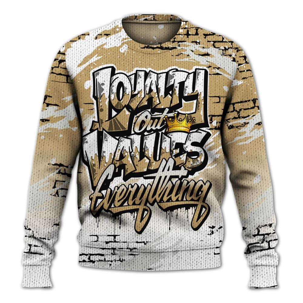 Knitted Sweater To Match Black LD 1000 - Values Of Loyalty Drip