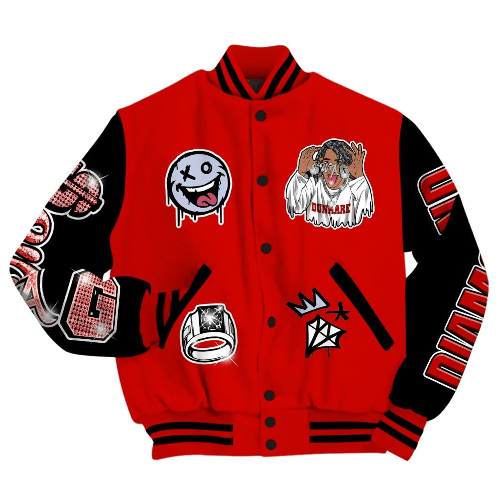Varsity Jacket To Match Fire Red 6s - Pressures Makes Varsity Jacket To Match All Over Print