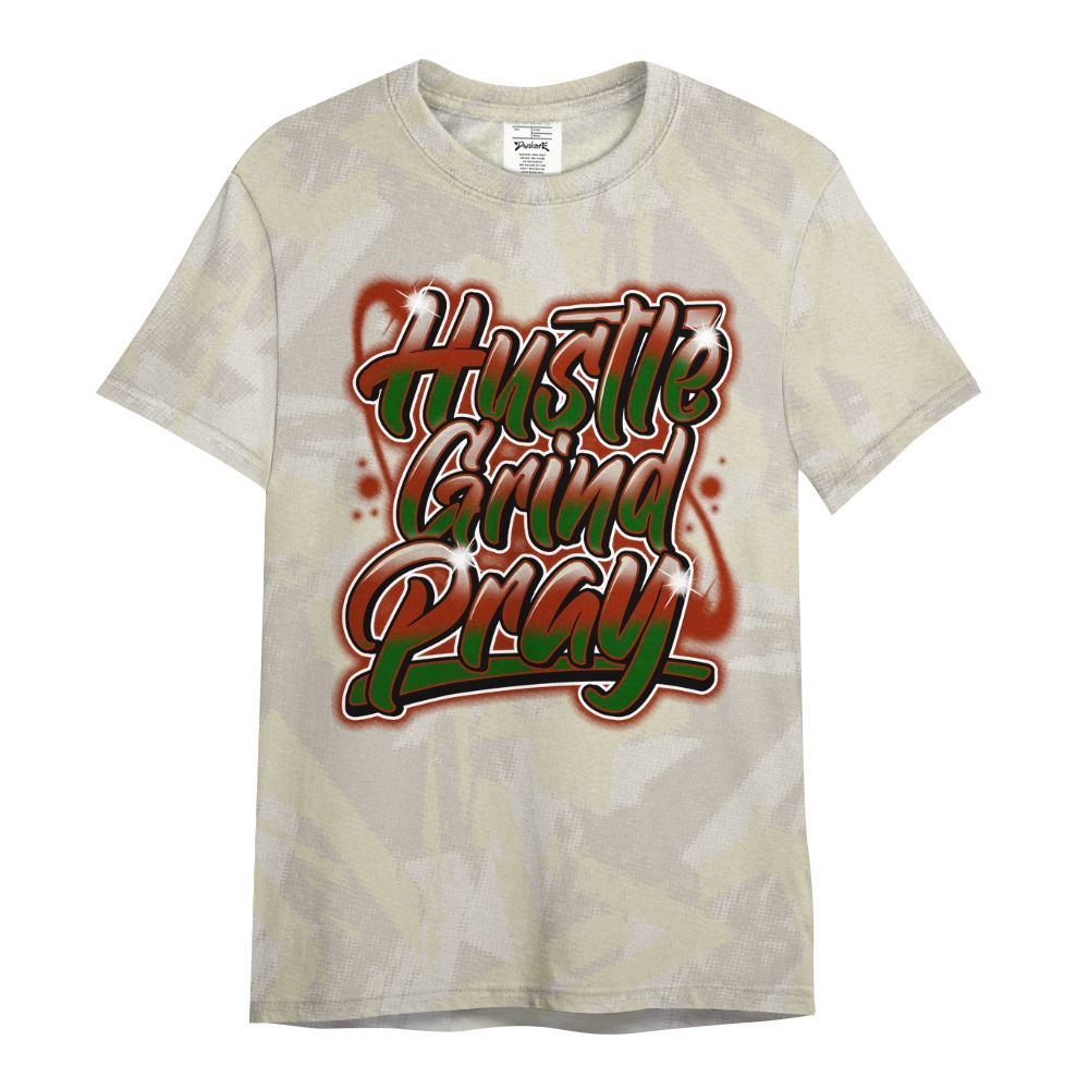 Shirt To Match El Grito 5s - Hustles And Prayer Graphic Halftone All Over Print