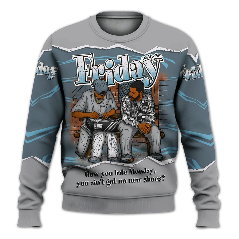 Sweatshirt To Match Retro Light Graphite Wolf Grey 5s - Friday Movie 90s TV All Over Print