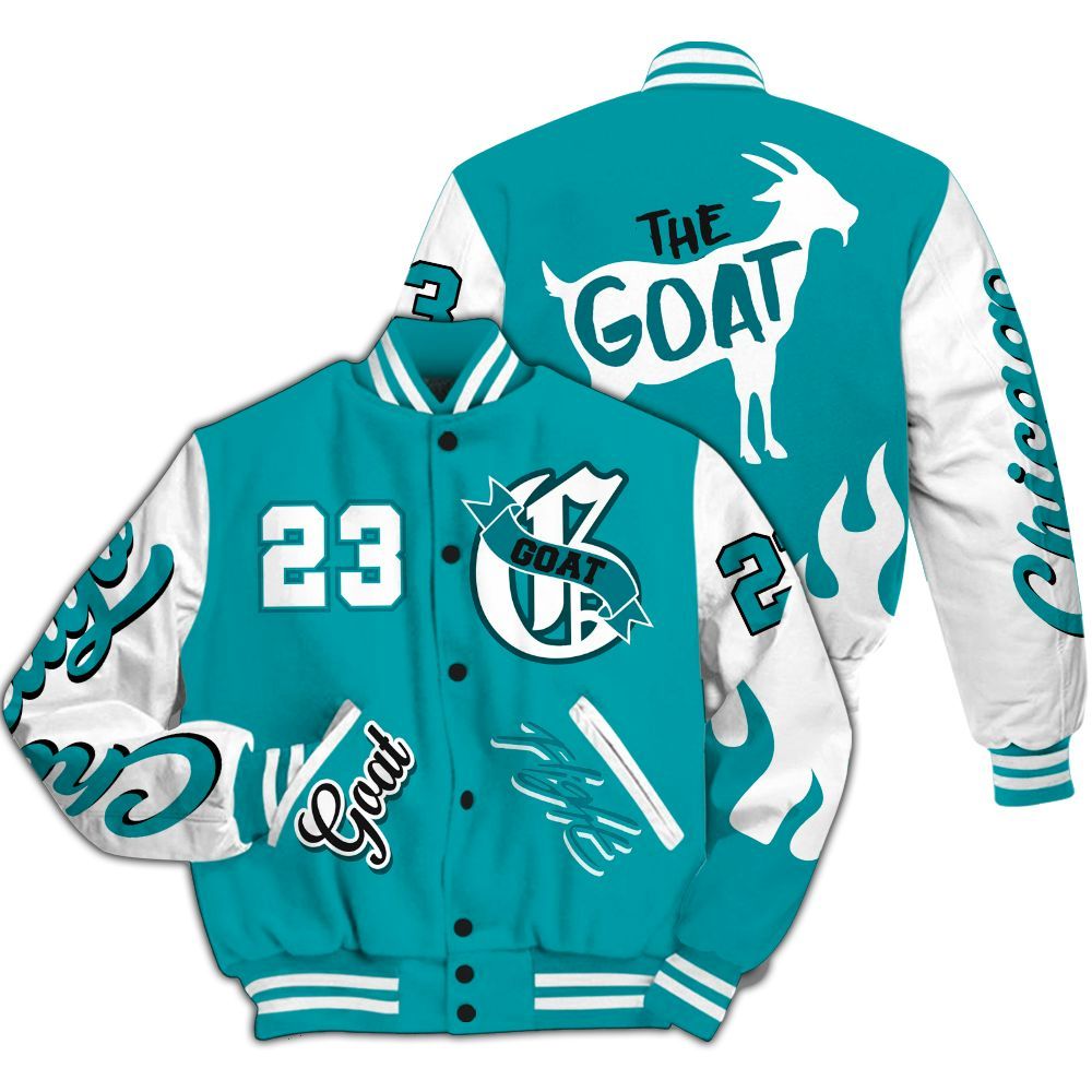 Varsity Jacket To Match Air Griffey Max Aquamarine 1s - The G.O.A.T Flight Streetwear All Over Print