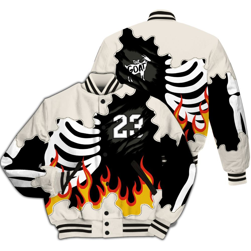 Varsity Jacket To Match Air Max Plus Moonlight Swarovski - Burning Skeleton 23 G.O.A.T All Over Print