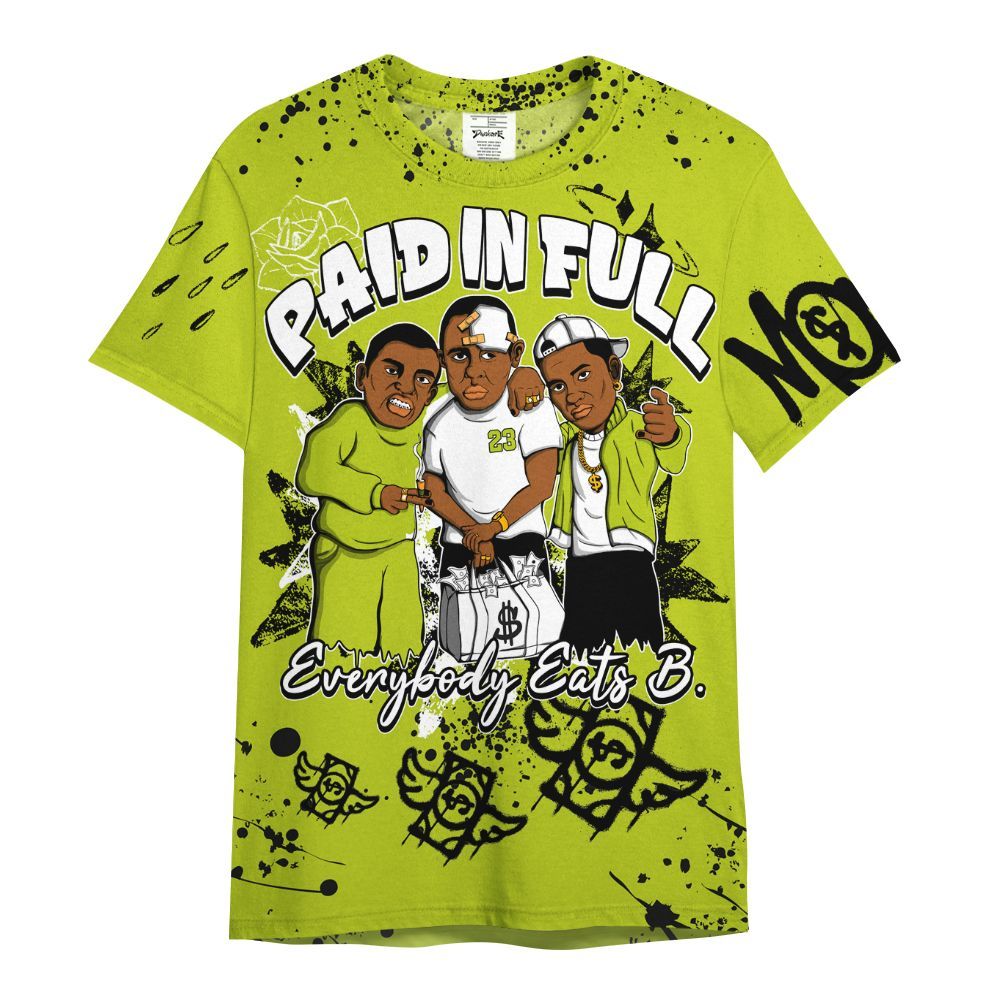 Shirt To Match Bright Cactus 13s - Everybody Paid In Full Crayon All Over Print