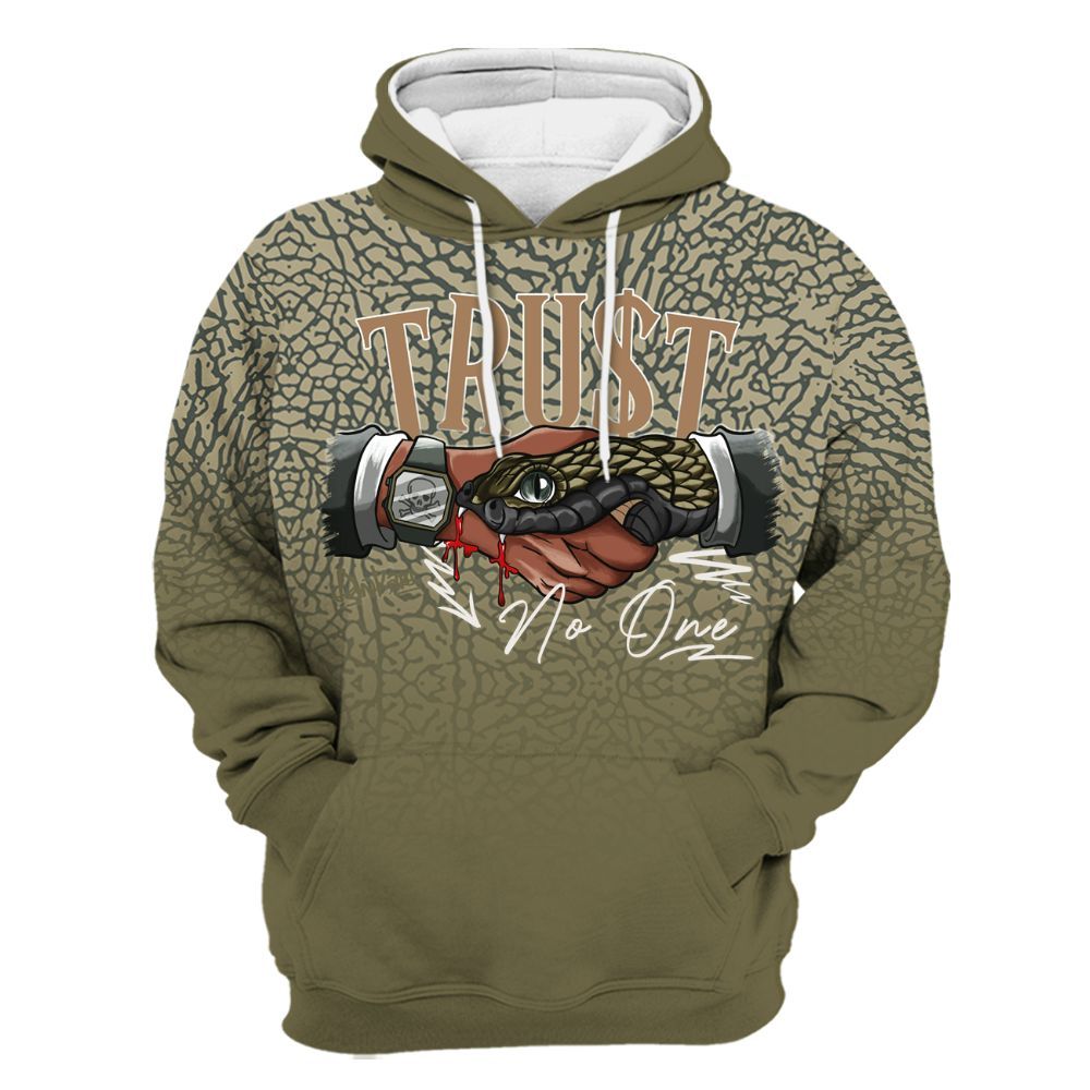 Hoodie To Match Retro Family Affair 3s - Snake Trust No One Drip All Over Print