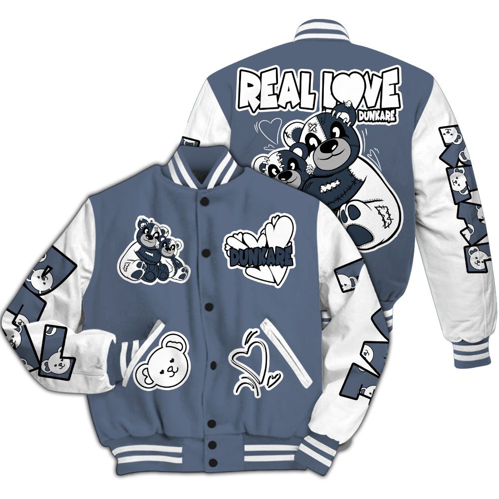 Varsity Jacket To Match Low Diffused Blue 11s - Sincere Fondness Bear All Over Print