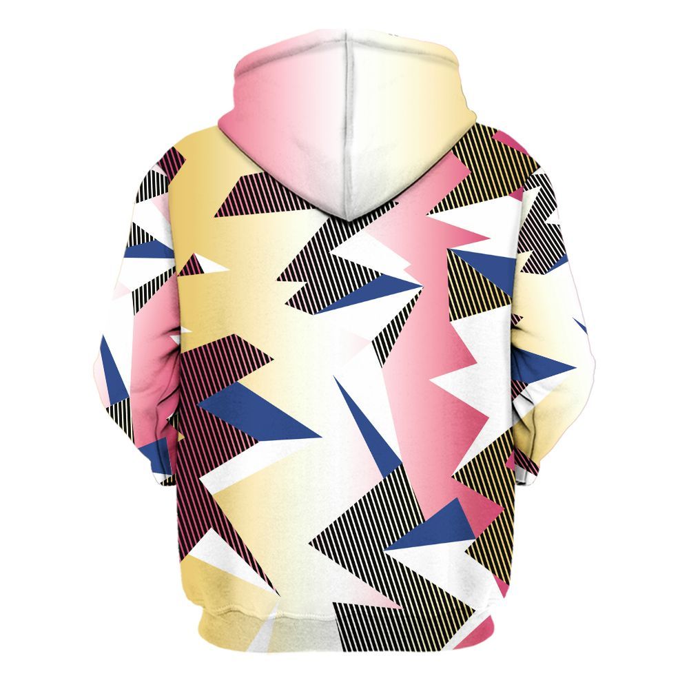 Hoodie To Match Air Griffey Max Los Angeles 1s - Geometric Camouflage Pattern All Over Print