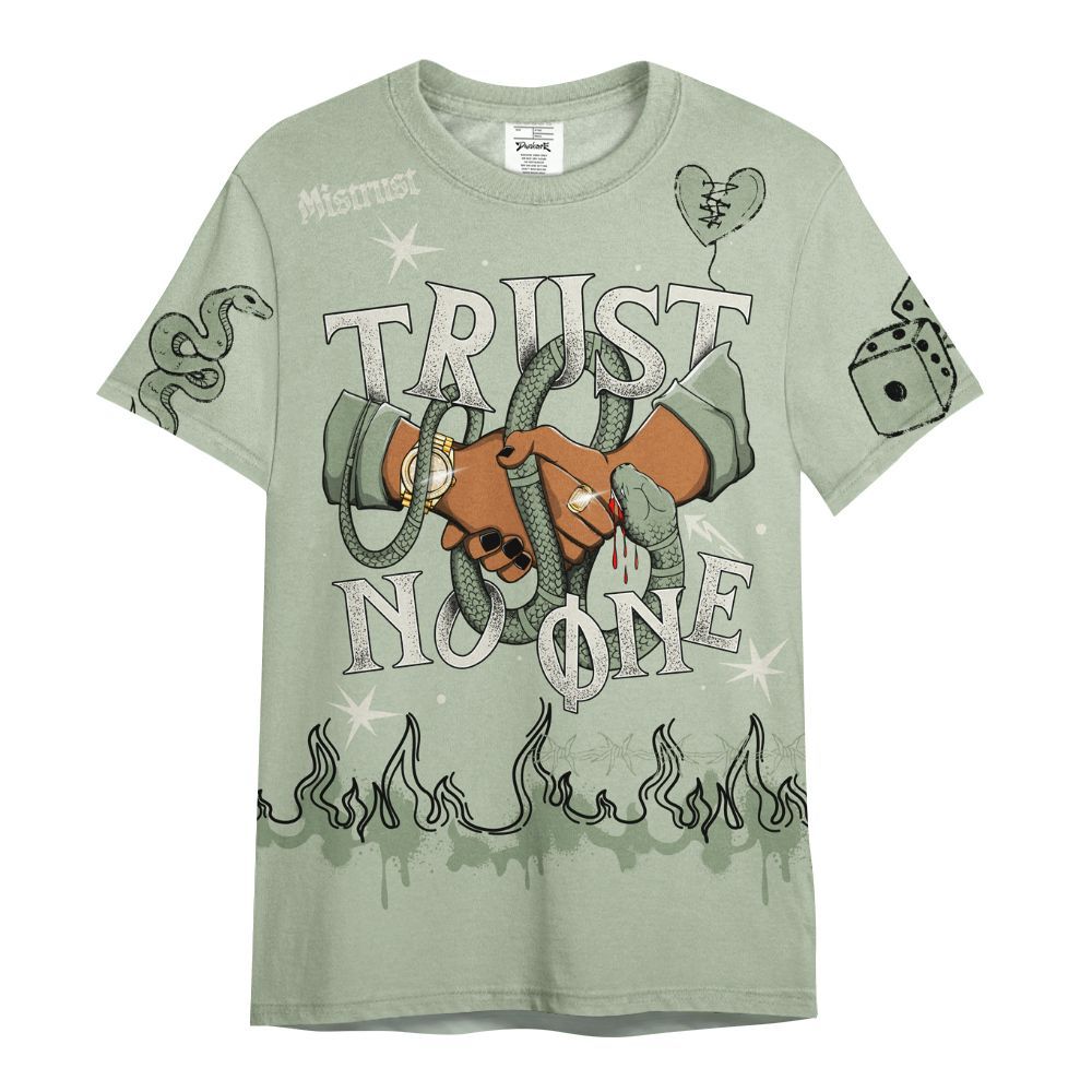 Shirt To Match Seafoam Sail 4s - Trust No One Snake-Bite Doodle Crayon All Over Print