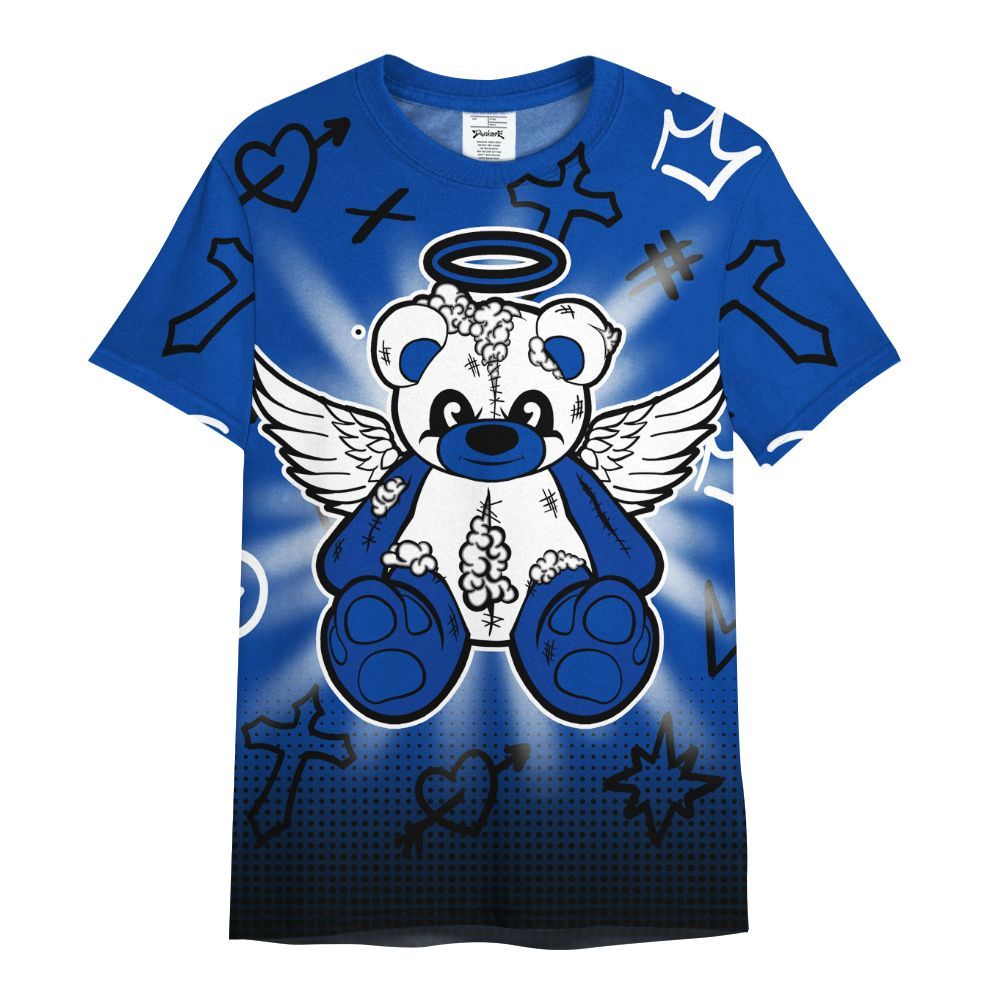 Shirt To Match Hyper Royal 12s - Gods Guides Me Bear Graphics All Over Print