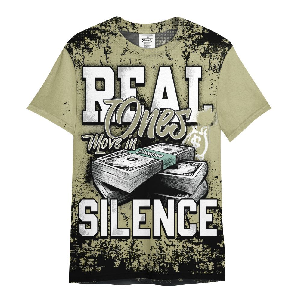 Shirt To Match Dunk Low Suede Olive Aura - Move In Silence Money Street Retro All Over Print