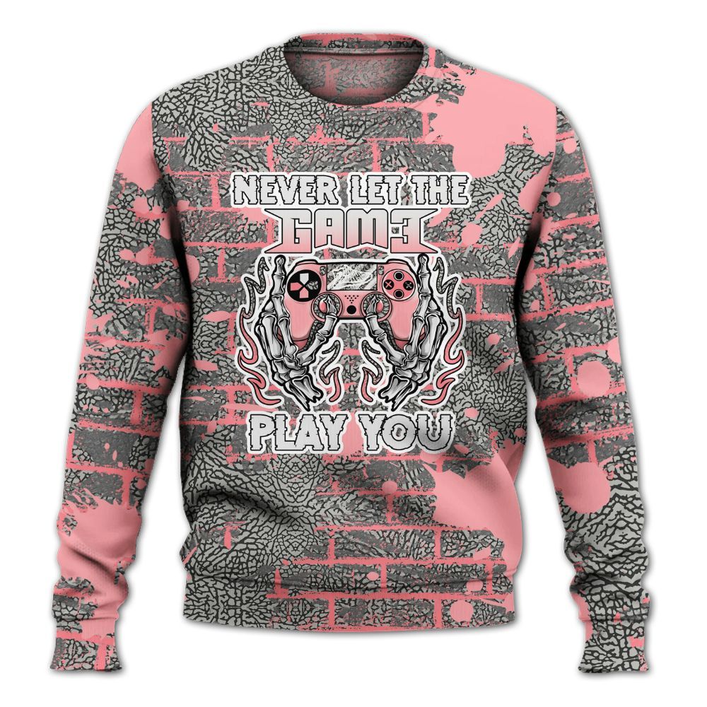 Sweatshirt To Match Retro Wings 3s - PlayGame Skull Brick All Over Print