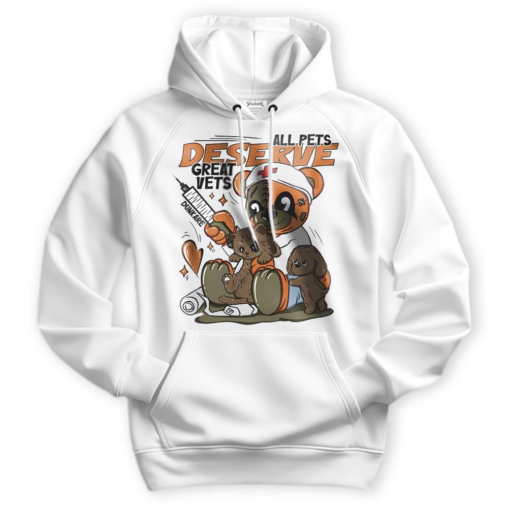 Sweatshirt To Match Olive 5s Hoodie - All Pets Deserve Great Vets Bear Hoodie Unisex