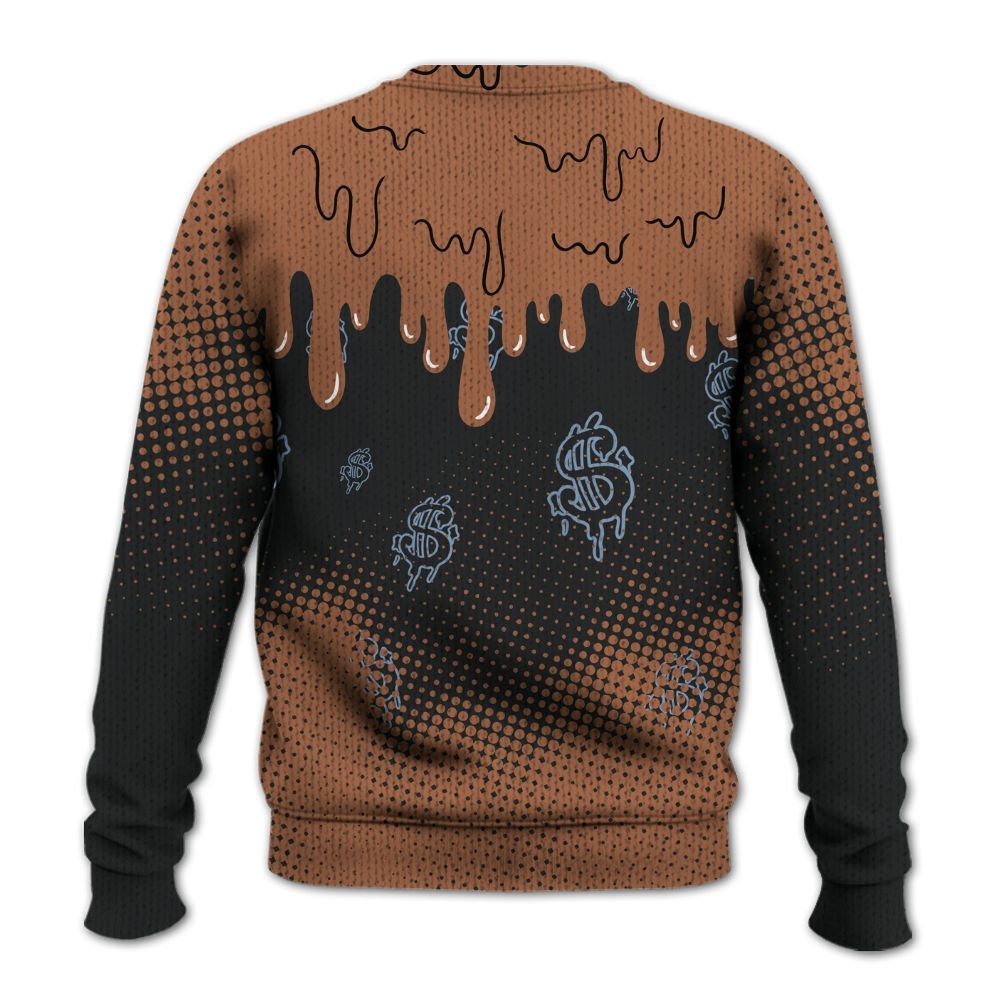 Knitted Sweater To Match Air Foamposite Metallic Copper - Loot Bear Unique Drip