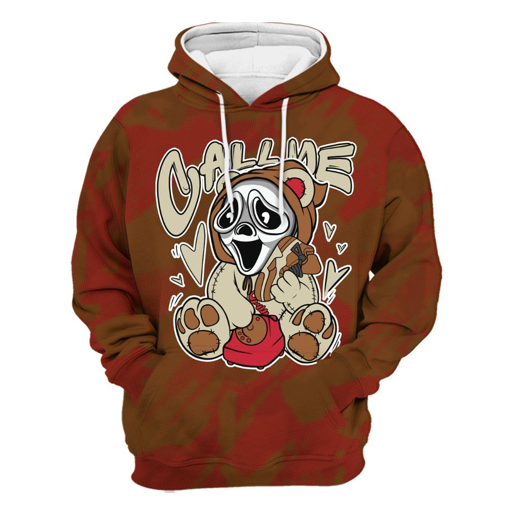Hoodie To Match Archaeo Brown 5s - Call Me Bear Abstract Halftone All Over Print