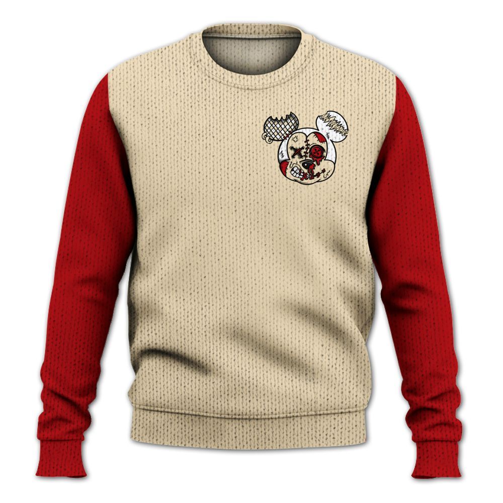 Knitted Sweater To Match Dunk Low Strawberry Waffle, Custom Name Got Em Drip