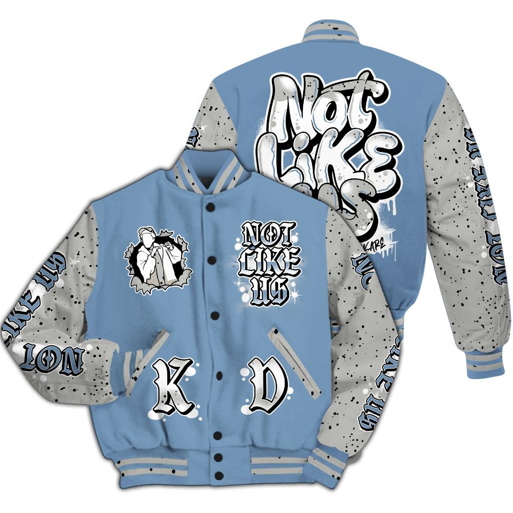 Varsity Jacket To Match University Blue 4s - None Like Us Graphic All Over Print