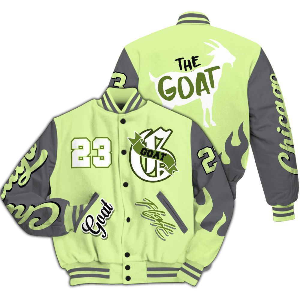 Varsity Jacket To Match Smoke Grey Volt TR 1s - The G.O.A.T Flight Streetwear All Over Print