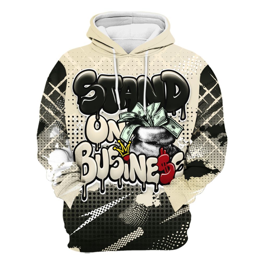 Hoodie To Match Retro Low OG Nitro 1s - Halftone Stand Business Dripping All Over Print