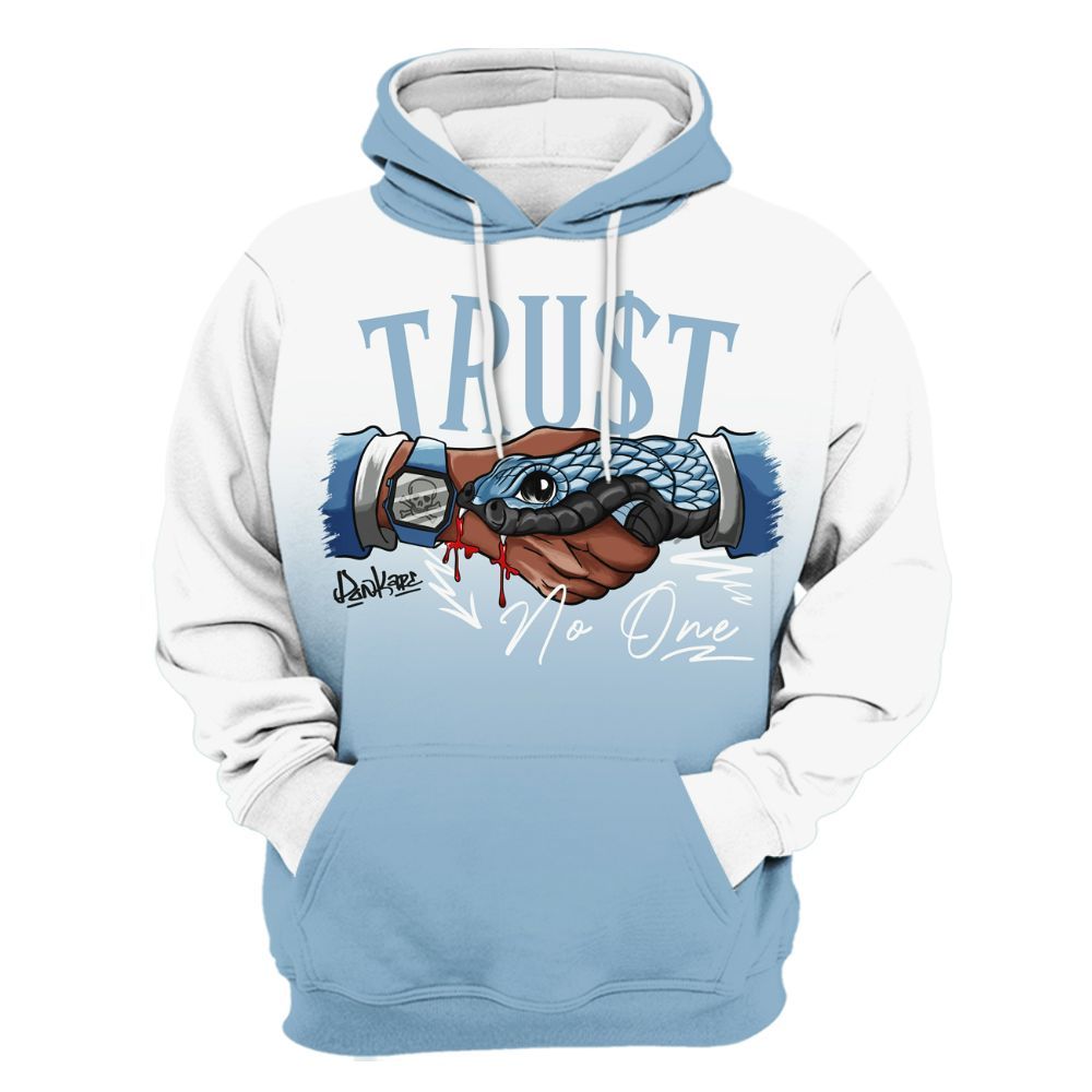 Hoodie To Match High University Blue 1s - Snake Trust No One Drip All Over Print