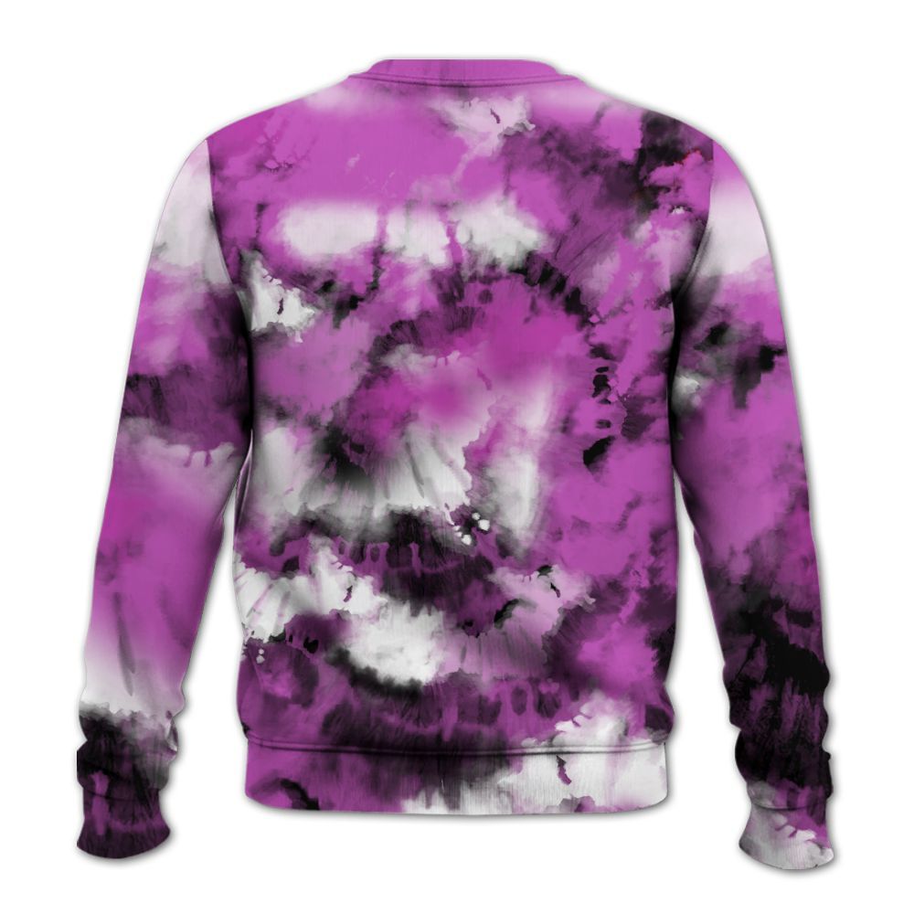 Sweatshirt To Match Hyper Violet 4s - God Blessed Tie Dye All Over Print