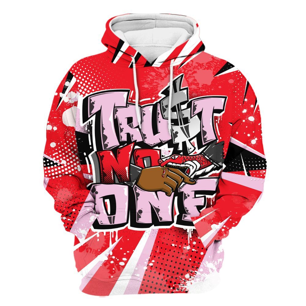 Hoodie To Match Zoom Vomero 5 Valentine's Day 2025 - Poly Trust No One Dripping All Over Print