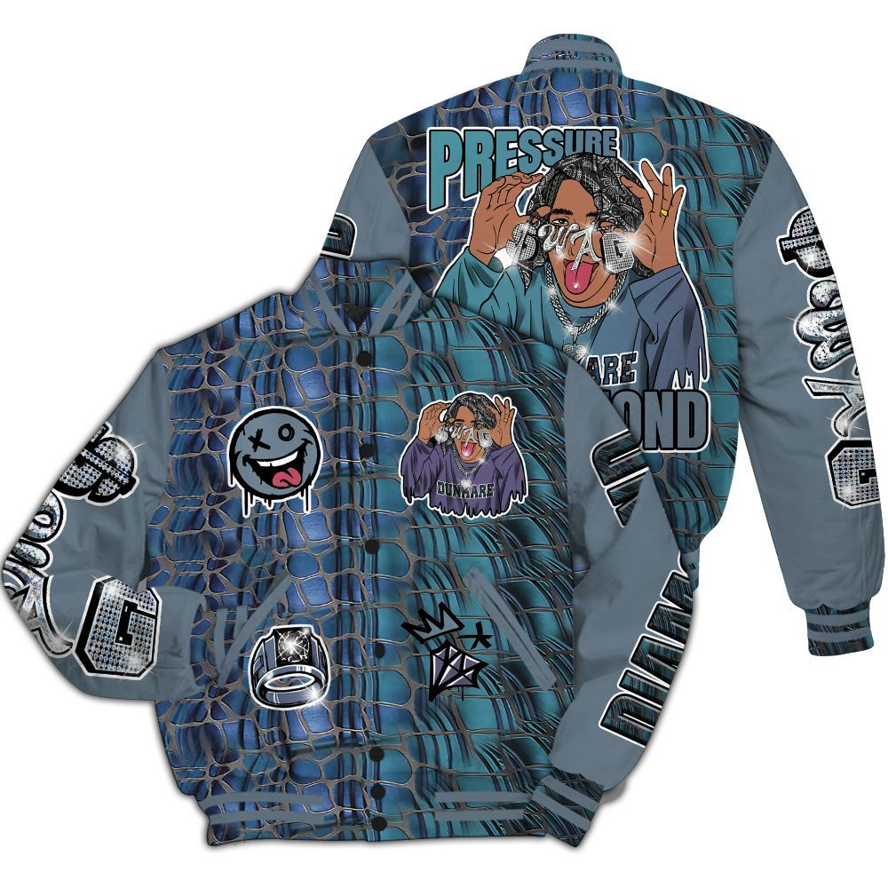 Varsity Jacket To Match Air Foamposite Kazuya Mishima - Pressures Makes Varsity Jacket To Match All Over Print