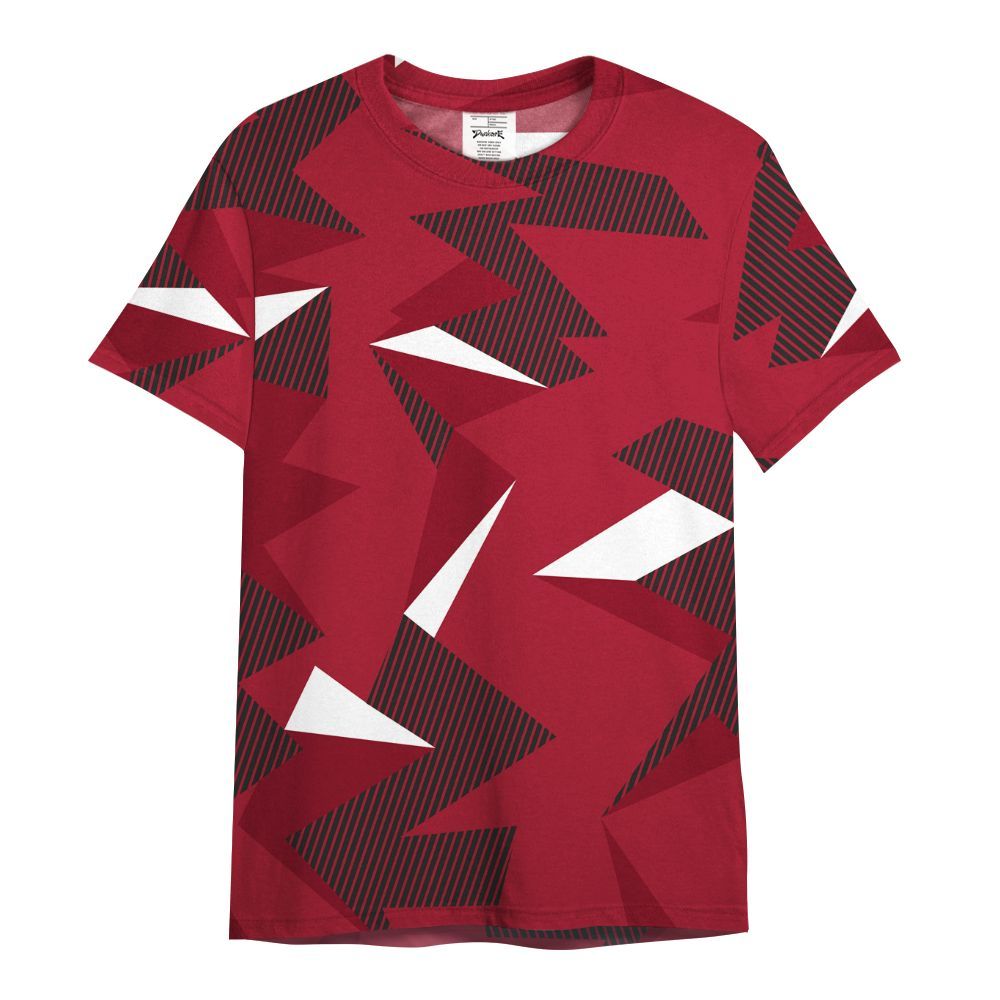 Shirt To Match High OG Black Toe Reimagined 1s - Geometric Camouflage Pattern All Over Print