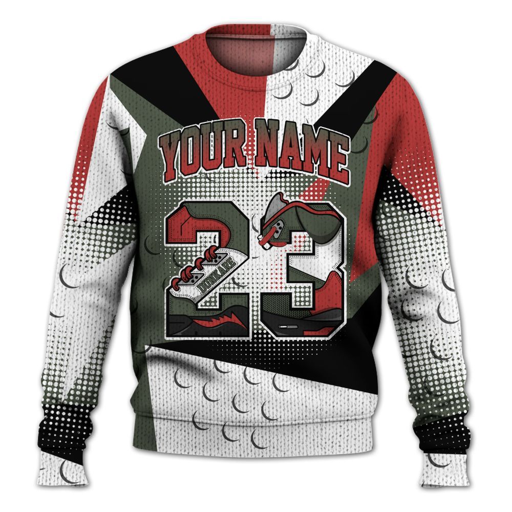 Sweater To Match Air Force 1 Low Year Of The Snake Shirt, Poly Custom Name Number 23 5s Graphic