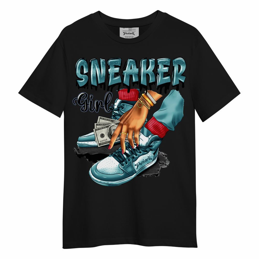 Shirt To Match Dunk Low Denim Turquoise Royal - SNEAKER Girl Money Drip Unisex Shirt