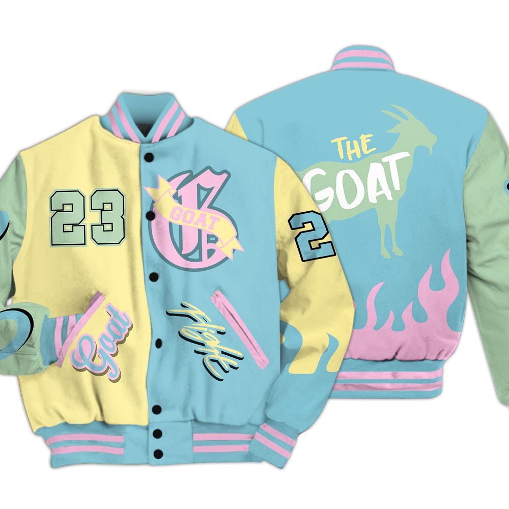 Varsity Jacket To Match SB Dunk Low Visty - The G.O.A.T Flight Streetwear Baseball Varsity Jacket Unisex Outfit
