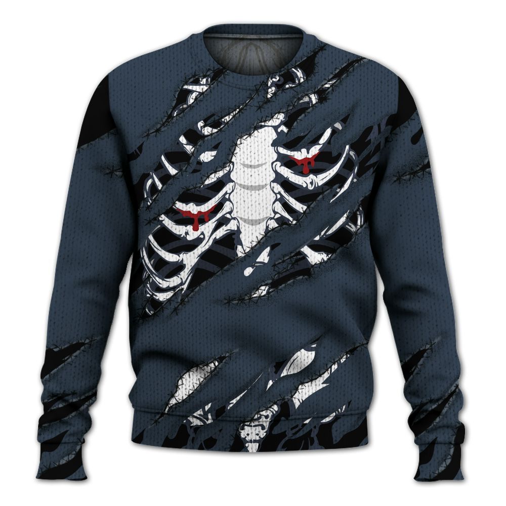 Knitted Sweater To Match Retro Olympic 6s - GOT 'EM Skeleton Scratch