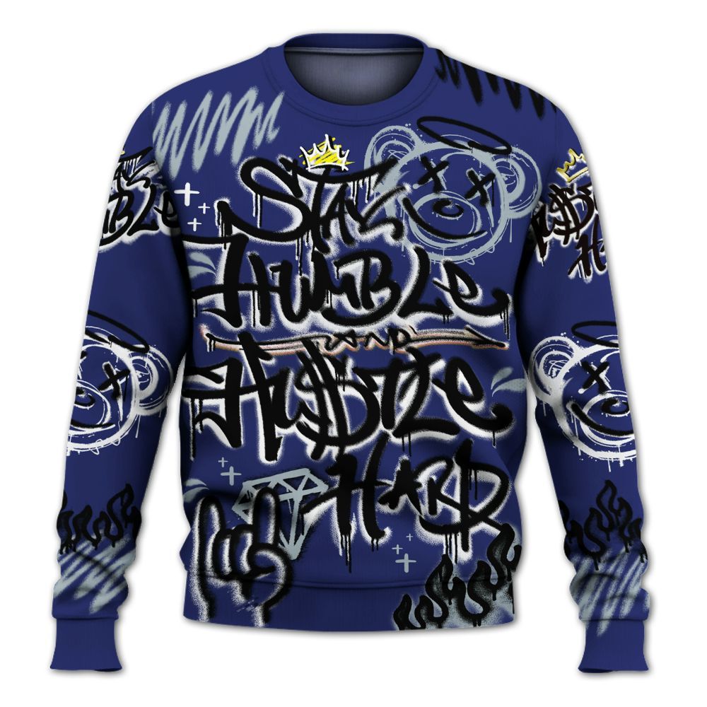 Sweatshirt To Match Midnight Navy 11s - Humble Drip Streetwear Graffity All Over Print