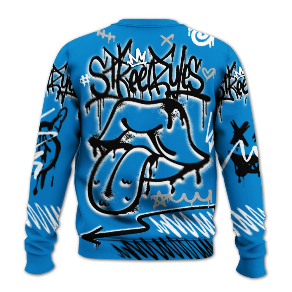 Sweatshirt To Match Industrial Blue 4s - Break Rules Streetwear All Over Print