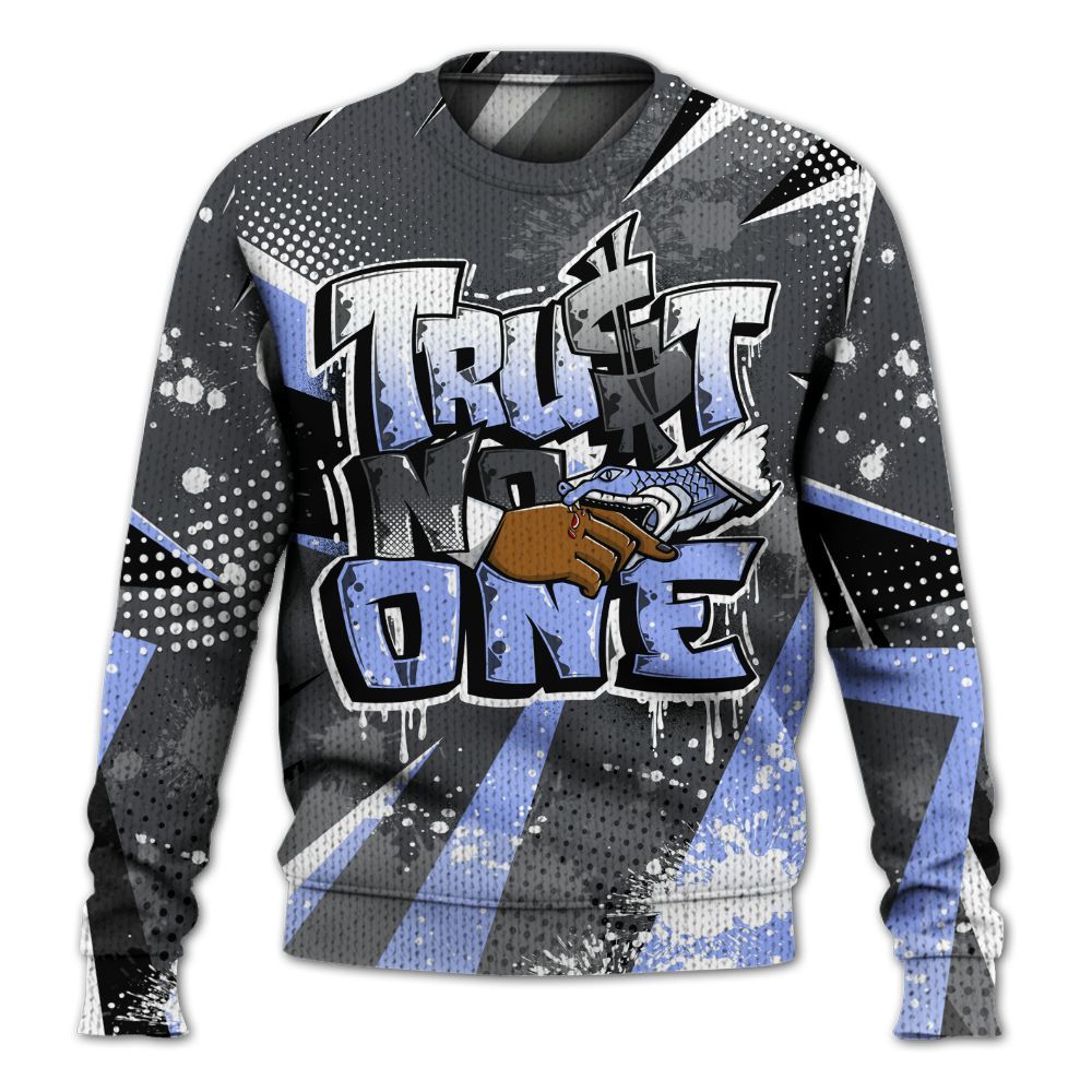 Sweater To Match Retro Awake Racer Blue - Poly Trust No One Dripping Graphic