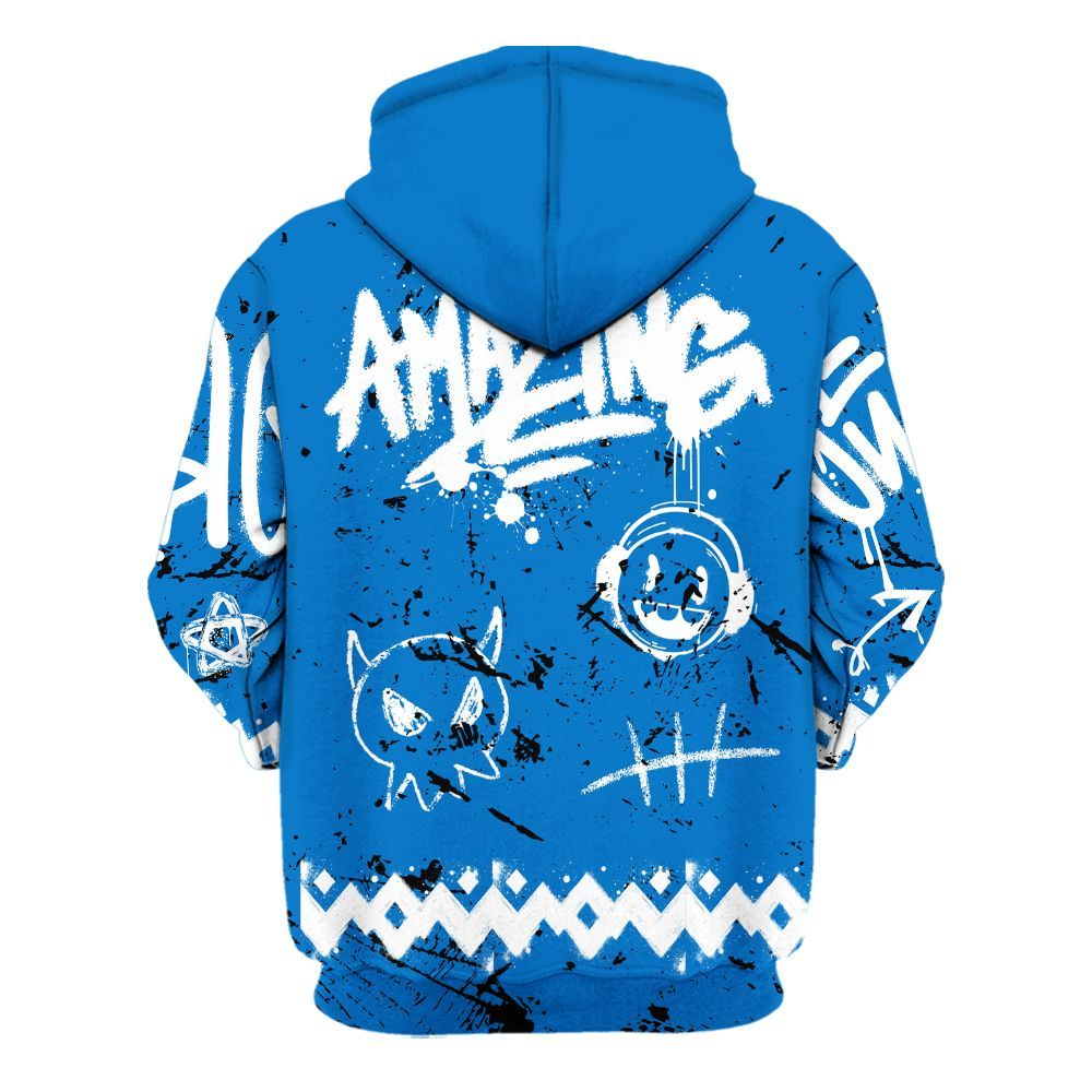 Hoodie To Match Blueberry 12s - Friday Sneaker Crayon All Over Print